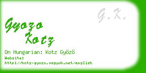 gyozo kotz business card